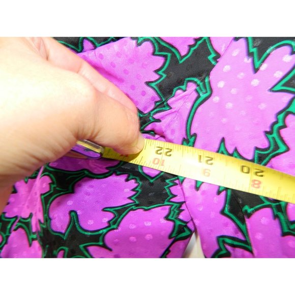 Assorti for Susan Freis Dress Vtg 1980's Purple Boho Pleated Flowing Large Flow - Picture 15 of 16